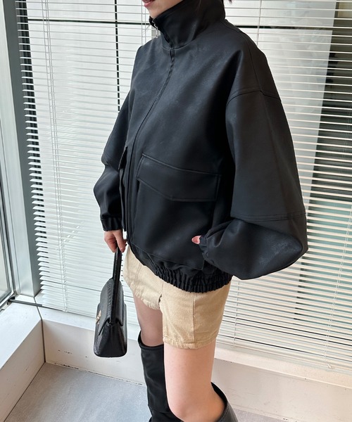 「solleim」 「Ranan」ブルゾン M ブラック レディース_画像4