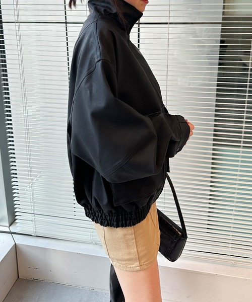 「solleim」 「Ranan」ブルゾン M ブラック レディース_画像6