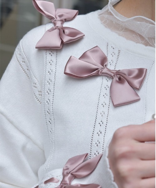 アクシーズファム kawaii りぼん カーディガン axes femme - アクシーズファム kawaii りぼん カーディガンの通販 by