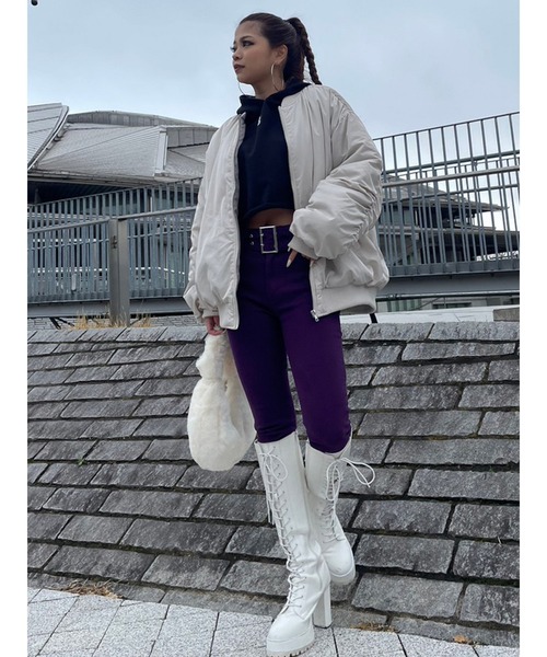 「EGOIST」 ジップアップブルゾン FREE アイボリー レディース_画像7