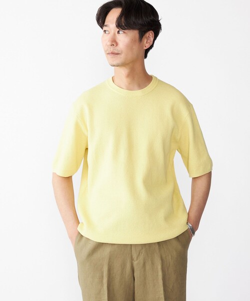 ＜H＞ポリエステル リネン リンクス ニットシャツ(L) H＞ポリエステル リネン リンクス ニットシャツ