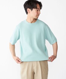 セーター ニット SHIPS:「手洗い可能」リネン バスケット ニット Tシャツ メンズ｜ZOZOTOWN Yahoo!店