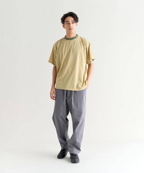 NANGA tシャツ RINGER COLLAR BORDER TEE メンズ レディース