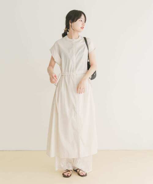 ITEMS URBANRESEARCH ワンピース ウエストギャザーストライプ