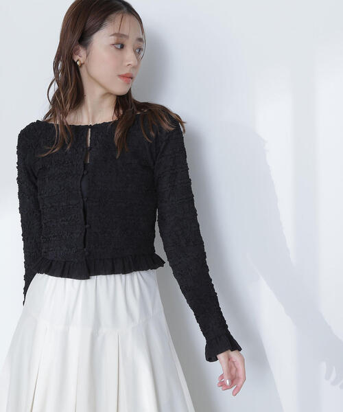 m*o様 【麻亜里さんコラボ】シュリンクカーディガン THINK BEAUTY】【麻亜里さんコラボ】シュリンクカーディガン