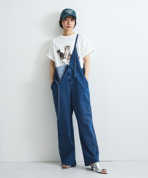 VICKY サロペット オーバーオール ライトオンスデニムサロペットパンツ