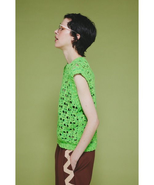 HeRIN.CYE ニット セーター Mesh knit vest メッシュニット