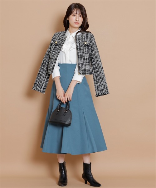 「SWINGLE」 ツイードジャケット SMALL ベージュ系その他 レディース_画像5