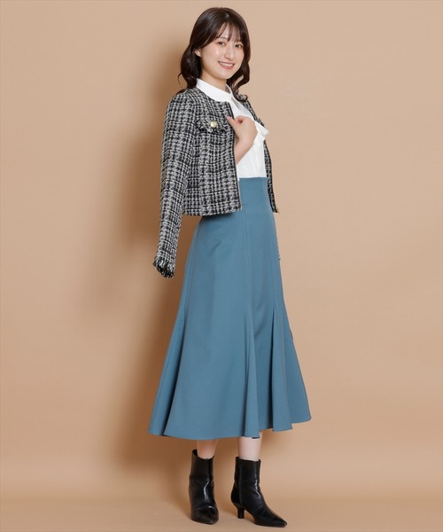 「SWINGLE」 ツイードジャケット SMALL ベージュ系その他 レディース_画像6