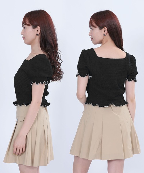 tシャツ マリークワント mary quant スクエアネック プルオーバー レディース MARY QUANT tシャツ マリークワント mary quant スクエアネック