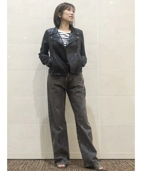 「GAP」 ライダースジャケット XX-SMALL ブラック レディース