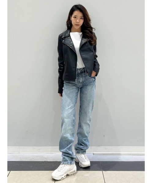「GAP」 ライダースジャケット XX-SMALL ブラック レディース