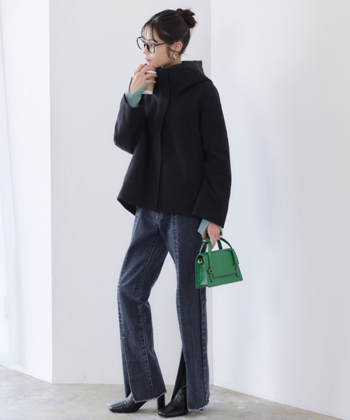 「RIRIYANO」 ジップアップブルゾン LARGE モカ レディース_画像3