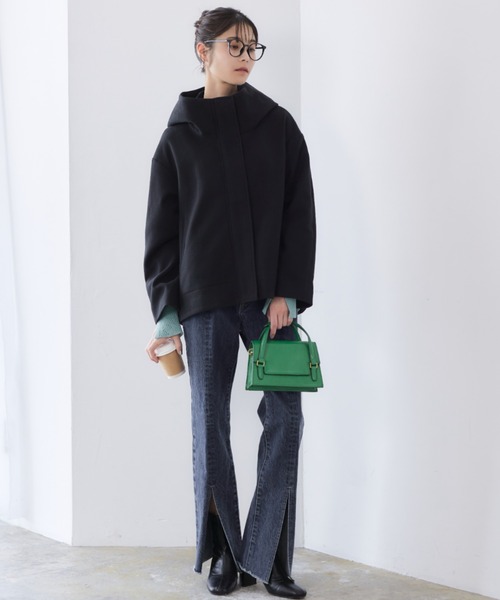 「RIRIYANO」 ジップアップブルゾン LARGE モカ レディース_画像4