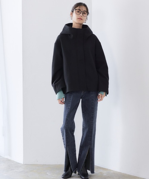 「RIRIYANO」 ジップアップブルゾン LARGE モカ レディース_画像5