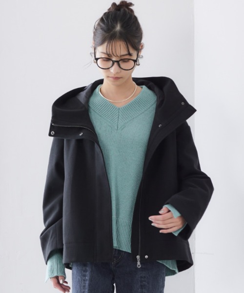 「RIRIYANO」 ジップアップブルゾン LARGE モカ レディース_画像7