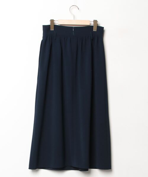 【ユナイテッドアローズ】サテン フレアパンツ　ネイビー　プリーツ　スカートパンツ UNITED ARROWS 「UNITED ARROWS」 フレアスカート FREE ネイビー