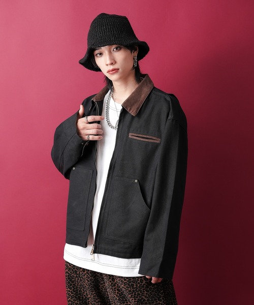 「ankoROCK」 ジップアップブルゾン ONESIZE グレー メンズ_画像7