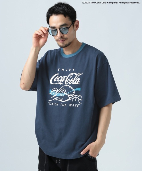 tシャツ 「Coca-Cola／BAYFLOW」USAコットンリンガー半袖Tシャツ メンズ レディース | Coca Cola