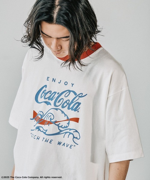 tシャツ 「Coca-Cola／BAYFLOW」USAコットンリンガー半袖Tシャツ メンズ レディース | Coca Cola | 01