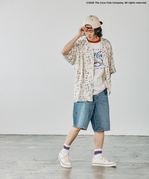 tシャツ 「Coca-Cola／BAYFLOW」USAコットンリンガー半袖Tシャツ メンズ レディース | Coca Cola | 03