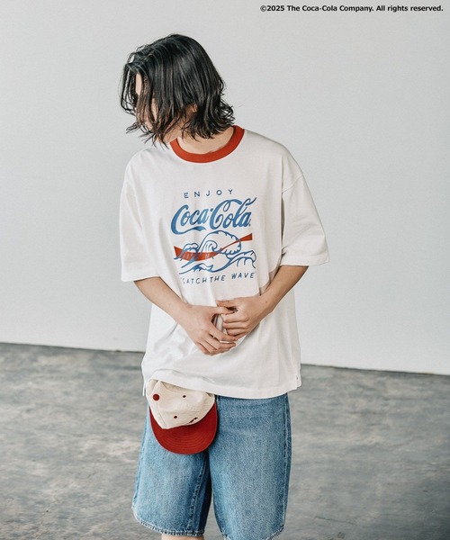 tシャツ 「Coca-Cola／BAYFLOW」USAコットンリンガー半袖Tシャツ メンズ レディース | Coca Cola | 05