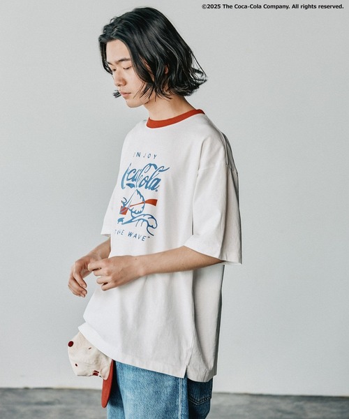 tシャツ 「Coca-Cola／BAYFLOW」USAコットンリンガー半袖Tシャツ メンズ レディース | Coca Cola | 06