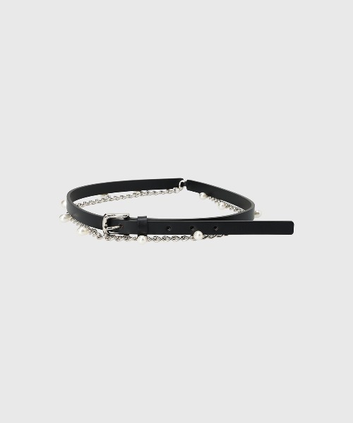 JOSE MOON ベルト CHAIN BELT with PEARL/チェーンベルト