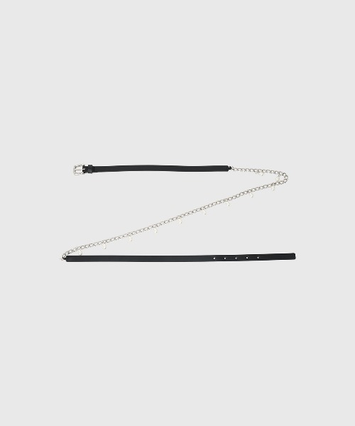 JOSE MOON ベルト CHAIN BELT with PEARL/チェーンベルト