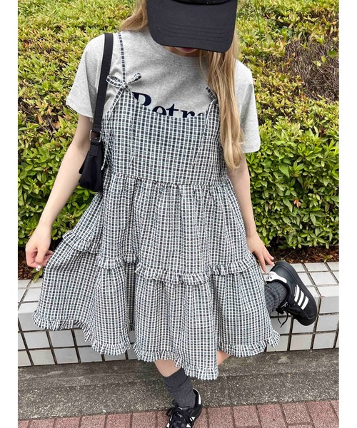 WC ワンピース リボンティアードミニキャミワンピース : ZOZOTOWN