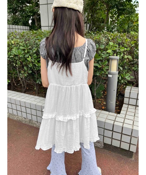 WC ワンピース リボンティアードミニキャミワンピース