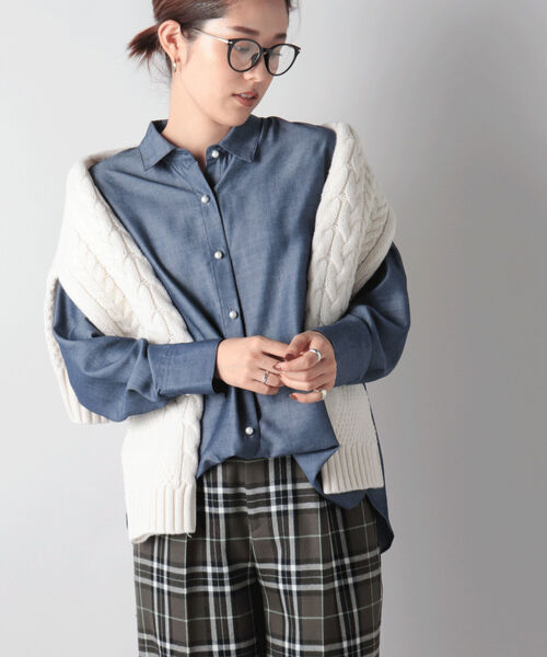 「NOLLEY'S」 長袖ブラウス 36 インディゴブルー レディース