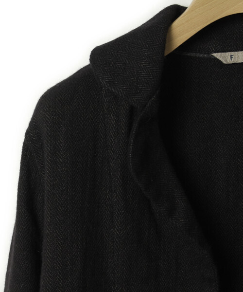 「fog linen work」 チェスターコート - ブラック レディース_画像2