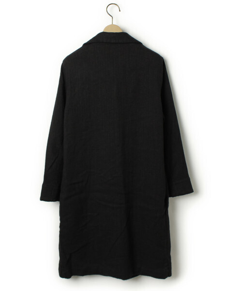 「fog linen work」 チェスターコート - ブラック レディース_画像3