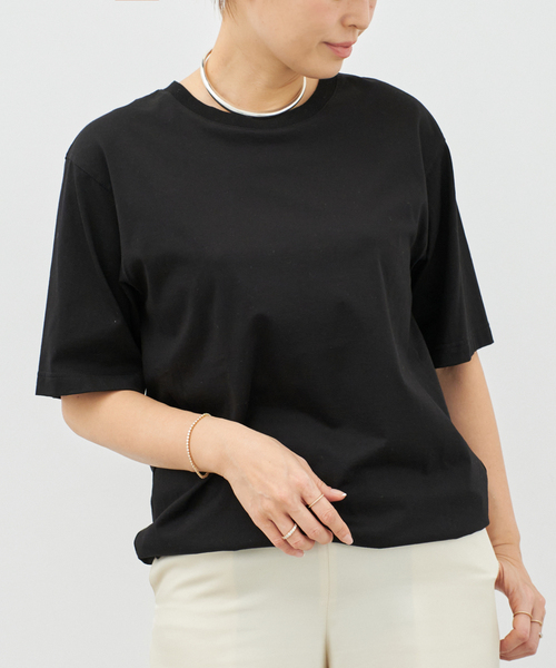 新品!!Deuxieme Classeshapely Tシャツブラック Deuxieme Classe tシャツ 追加 Shapely Tシャツ レディース