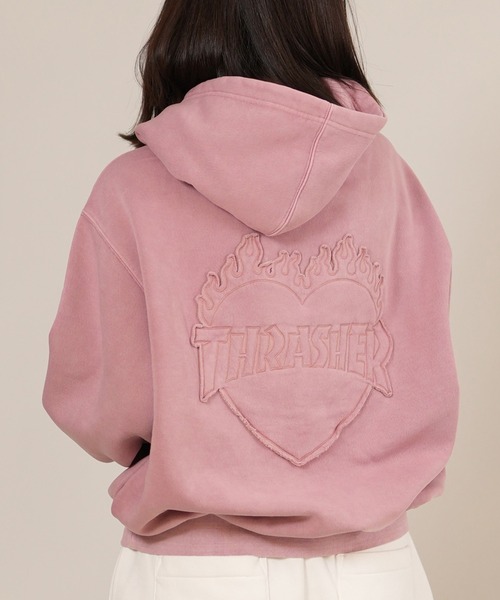 THRASHER ロゴプリント パーカー ピンク　ゾゾタウン完売品 THRASHER（スラッシャー） パーカー スウェットパーカー フーディー
