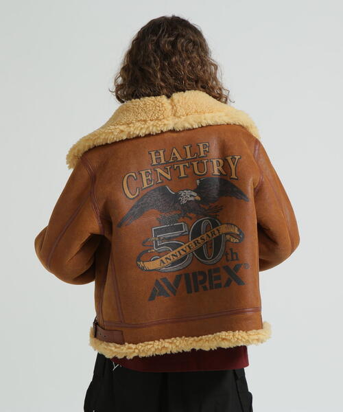 AVIREX（アヴィレックス） ムートンコート ボアコート 「50th