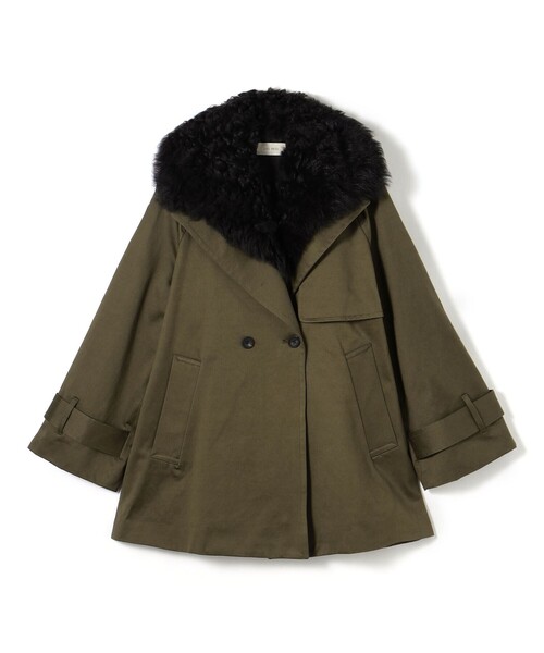 DES PRES（デプレ） トレンチコート コート コットンサテン ムートン