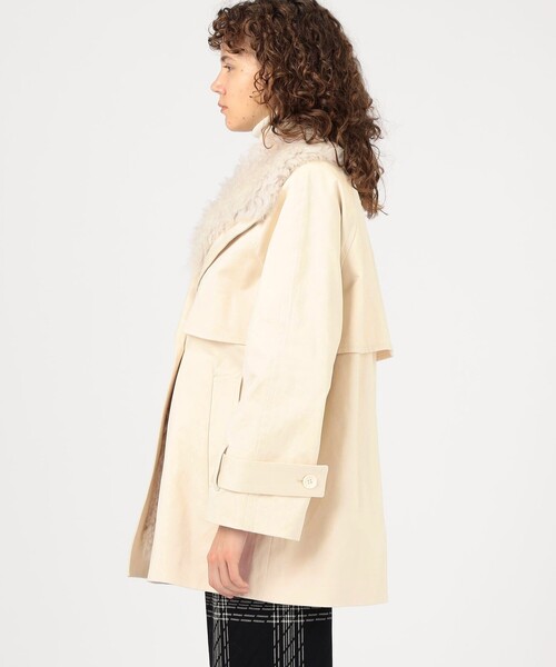 DES PRES（デプレ） トレンチコート コート コットンサテン ムートン