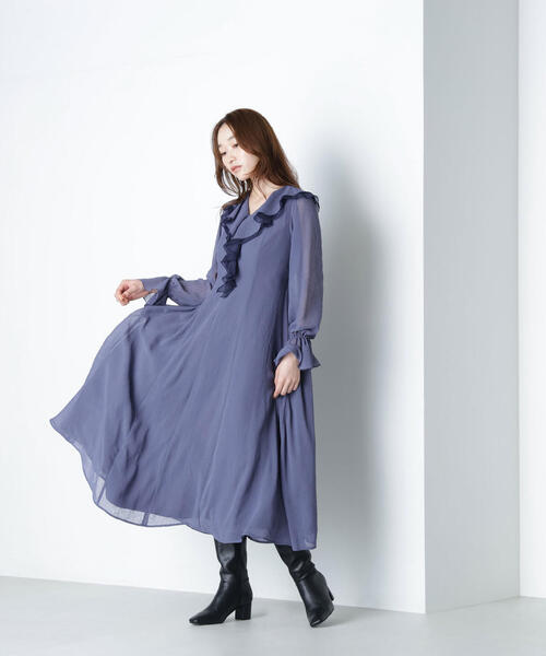 NATURAL BEAUTY BASIC ラッフルフリルワンピース NATURAL BEAUTY BASIC ワンピース ラッフルフリルワンピース