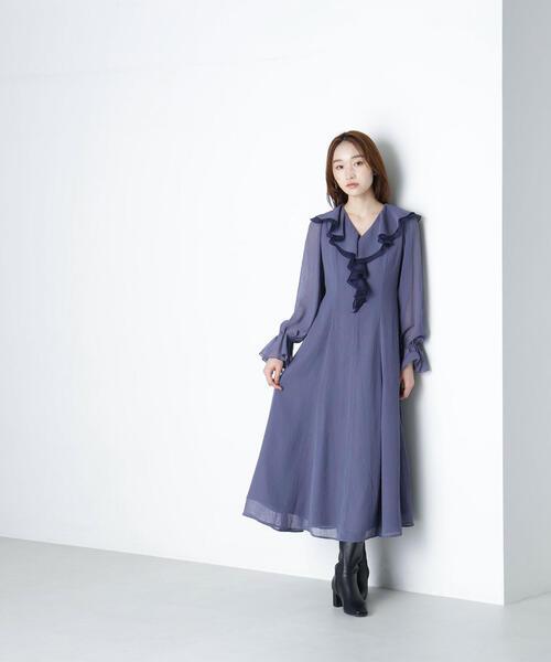 NATURAL BEAUTY BASIC ワンピース ラッフルフリルワンピース