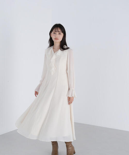 NATURAL BEAUTY BASIC ラッフルフリルワンピース NATURAL BEAUTY BASIC ワンピース ラッフルフリルワンピース