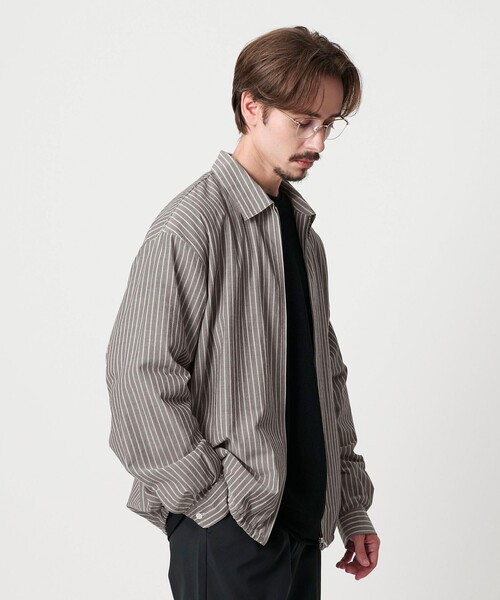 BEAUTY＆YOUTH UNITED ARROWS シャツ ボイル シアー ジップ シャツ