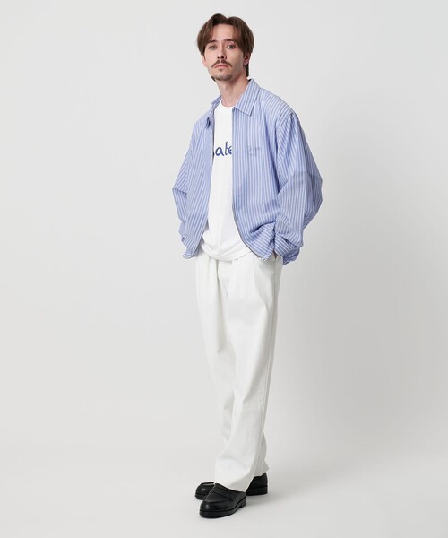 メンズ　シアー　H beauty&youth BEAUTY＆YOUTH UNITED ARROWS シャツ ボイル シアー ジップ