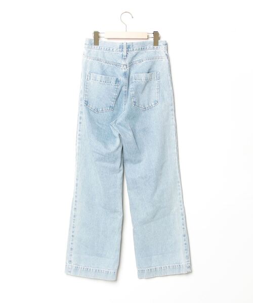 「SLOBE IENA」 加工デニムパンツ 36 サックスブルー レディース