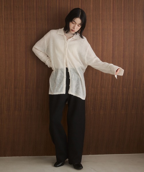 hunch（ハンチ） ニット セーター アルパカニット シアーシャツ