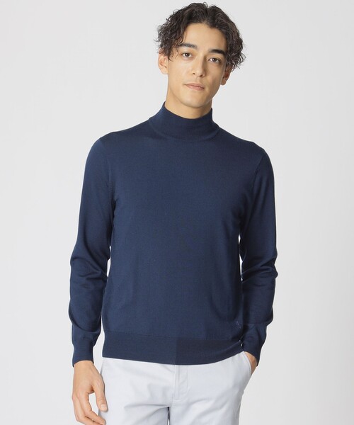 Paul Stuart ネイビー モックネックセーター Paul Stuart ネイビー モックネックセーター 数量限定】「COLLECTION