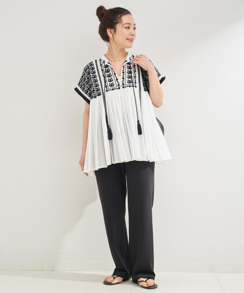 専用出品　ギャザーブラウス B.C STOCK ブラウス シャツ 手洗い可 / 刺繍ギャザーブラウス