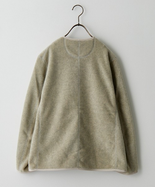 DANTON ノーカラージャケット グレージュ 36　新品未使用品 Danton（ダントン） ノーカラージャケット 36 ライトグレー レディース