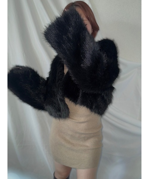 Rye by belgrace ジャケット ノーカラージャケット 薄手シャギー